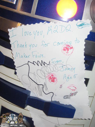 Thank you letter from Friday's Young Maker Day
